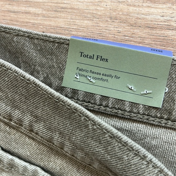 Goodfellow Olive Brown Relaxed Fit Total Flex Denim Jeans - Picture 3 of 8